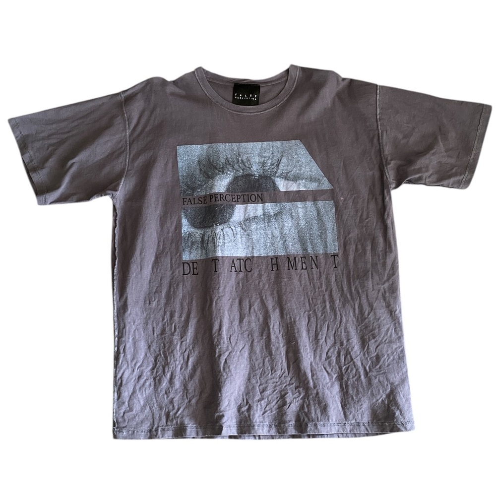 False Perception Gray Graphic T-Shirt